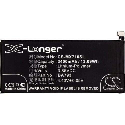 Cameron Sino 3400mAh Battery For Meizu M793Q Pro 7 Plus,BA793