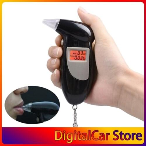 Digital Breath Alcohol Tester With Audible Alert Safe Driving With Key Chain Quick Response Alcohol Detector