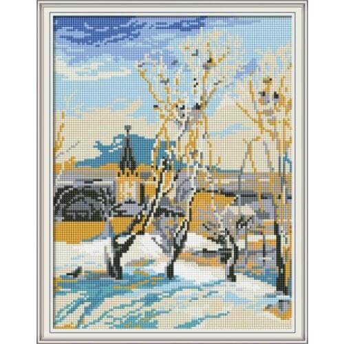 The Afternoon Snow Diamond Painting Full Special Shaped 5D DIY Cross Stitch Diamond Embroidery Icons Rhinestone Pictures Mosaic