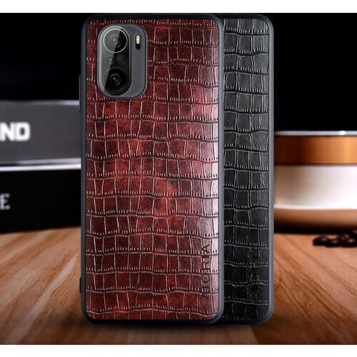 Case for Xiaomi Poco F3 Pro funda luxury crocodile pattern leather soft TPU hard phone cover for Xiaomi Mi 11i 11X Pro case capa