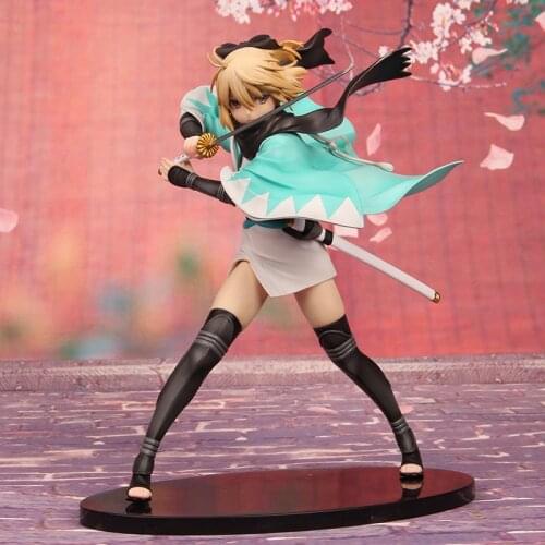 21cm Fate/grand Fate Stay Night Action Figure Koha-ace Sakura Saber Okita Souji PVC Model with Sword Figurine Desk Decor Toys