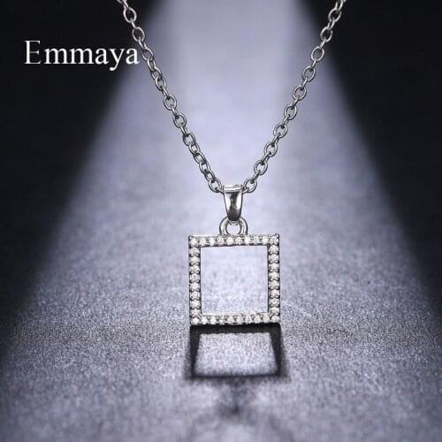 Emmaya Minimalism Style For Women And Men Square Appearance Zirconia Chain Fashion Jewelry Shiny Decoration In Party