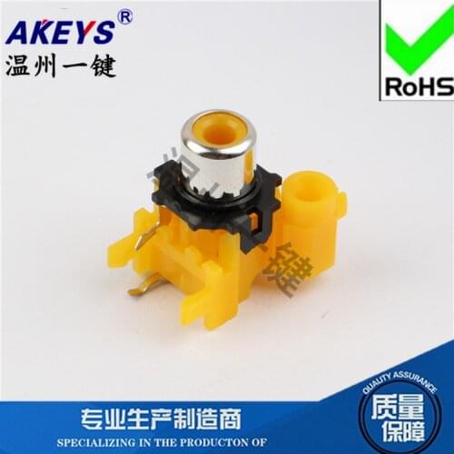 10pcs AV1-8.4-8 AV same core socket 2-pin RCA seat Single hole PCB Welded audio lotus seat