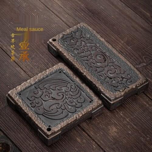 Brick Tea Teapot Holder Japanese Household Ceramic Tea Tray Water Storage Mini Small Tea Table Single Bamboo Kung Fu Tea Set