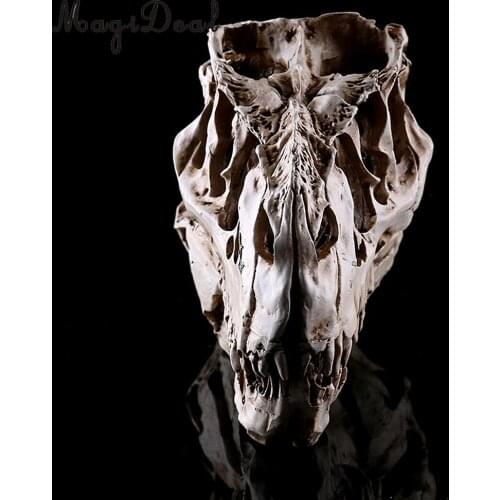 MagiDeal Resin T-rex Skull Replica Skeleton Figurine Collection for Medical teaching Bar Halloween Display Home Decoration