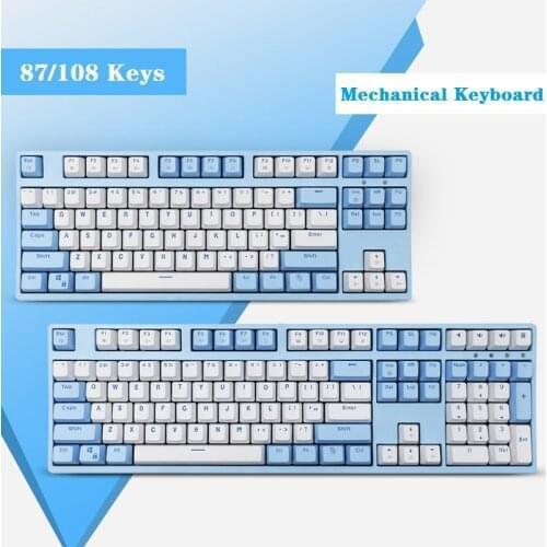 ReadSon Mechanical Keybaord 4 Colors Switch Ergonomics Gaming Keyboard 87/104 Keys Multimedia Mechanical Keyboard for Laptop/PC