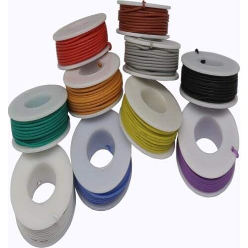 10 m 32.8FT 30AWG silicone wire outer diameter 0.8mm tinned copper wire stranded wire and cable DIY