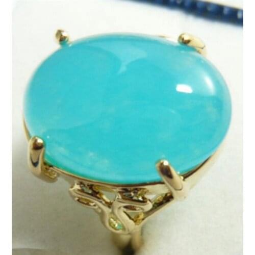 Fashion jewelry Free Shipping Beautiful Blue Natural stone Ring size 7 8 9 -Bride jewelry