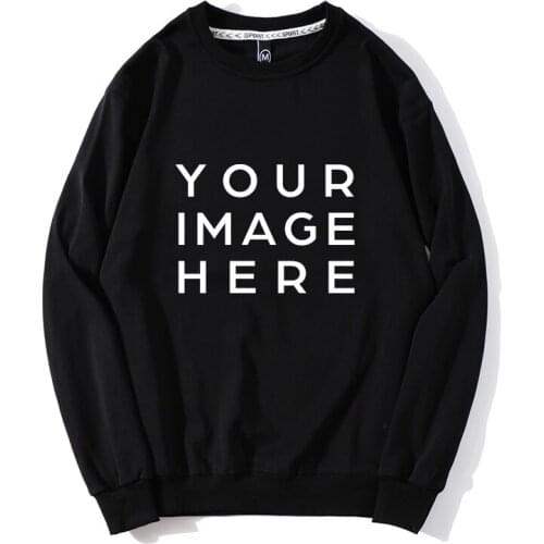 Custom Printed Photo/text 2019 Autumn Winter Men And Women Loose Casual Sweatshirts Street Wear Cotton Tops Hoody Sudaderas