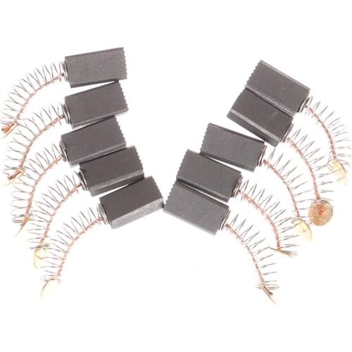 10Pcs Graphite Copper Motor Carbon Brushes Set Tight Copper Wire for Electric Hammer Drill Angle Grindern