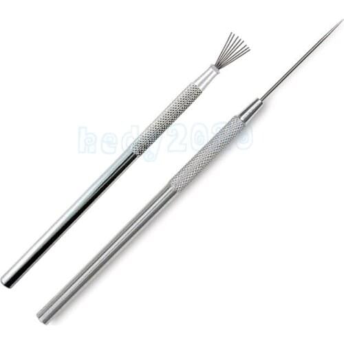 100pcs 7 Pin Feather Wire Texture & Pro Needle Pottery Clay Tools Set Ceramics Sculpting Modeling Tool Pottery Texture Brush