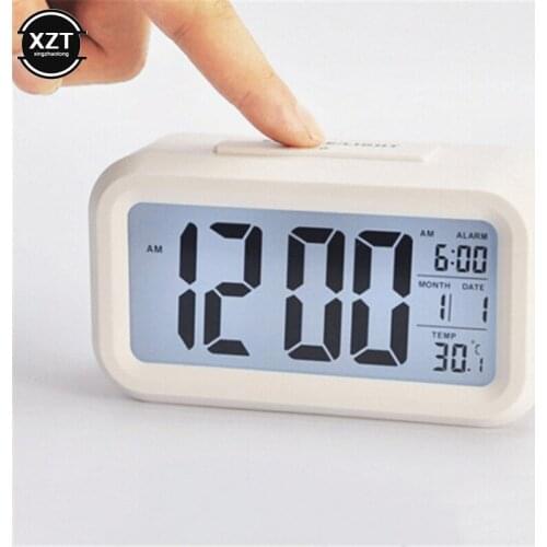 Time Clock Electric Desktop Table Clock Electronic Alarm Digital Big LED Screen Desk Clock Data Time Calendar Desk Watch