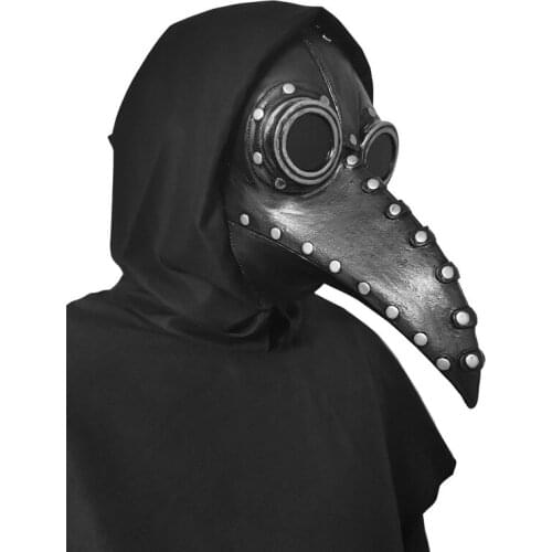 New Medieval Steampunk Plague Doctor Bird Beak Mask Latex Punk Halloween Cosplay Masks Party Props Bar Club Rave Masquerade Mask