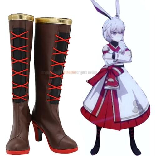 Theresa Apocalypse Shoes Cosplay Honkai Impact 3 Theresa Cosplay Boots Brown Shoes High Heel Custom Made