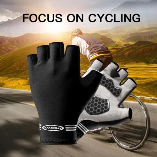 Half Finger Breathable Gloves Cycling Unisex Anti-slip Road Bike Riding MTB DH Racing Outdoor Mittens Bicycle Glove