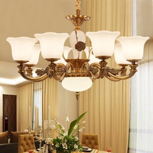 Hanging glass Chandelier for Living Room reading lighting kitchen Lamp Modern Restaurant Chandeliers Zinc Alloy Lampara LED