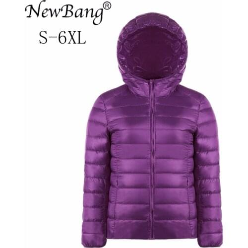 NewBang Brand Plus Size 5XL 6XL Womens Down Coat Ultra Light Down Jacket Women Lightweight Portable WindBreaker Feather Outwear