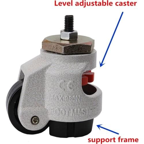 GD-40S/60s/80s,Heavy duty level adjustment Foma caster/wheel, With thread,Altura ajustable,Industrial casters