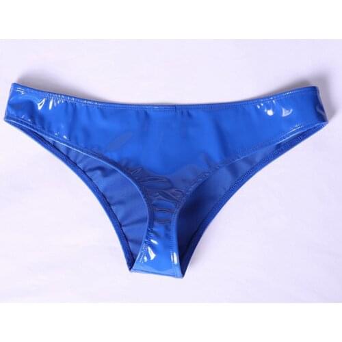 S-XXL Plus Size Wetlook Women Thongs G String Sexy Panties PVC Shiny Tanga Thong Briefs Underwear Lingerie Calcinha Panty Bragas