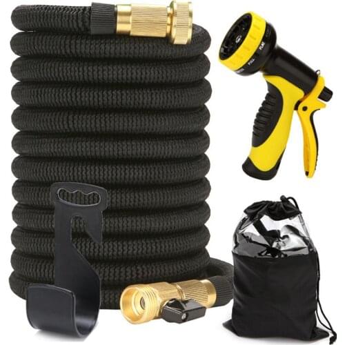 25Ft-100Ft Garden Hose Expandable Magic Flexible Water Hose With Powerful 9 Spray Nozzle For Garden Watering Car Washing