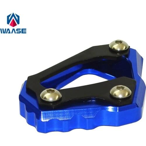 Waase For Yamaha YZF R1 R1M R1S 2015 2016 2017 2018 Motorcycle Kickstand Foot Side Stand Extension Pad Support Plate