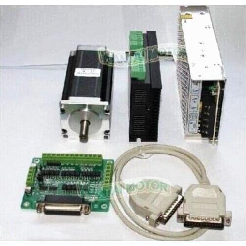 1AXIS Wantai Nema23 Single Shaft 57BYGH115-003 Stepper Motor 3Nm 425oz-in&Driver DQ542MA 50V 4.2A CNC Rounter KIT