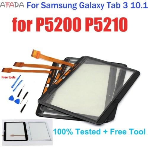 10.1'' For Samsung Galaxy Tab 3 10.1 P5200 P5210 Touch Screen Digitizer Glass Sensor Lens P5200 P5210 Front Glass
