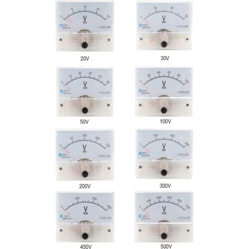 20V 30V 50V 100V 200V 300V 450V 500V pointer DC voltmeter DC Voltage Tester meter high precision 85C1 installation Tool
