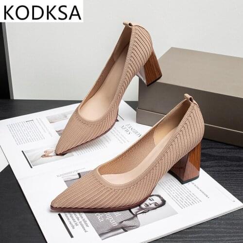 2021 New Mesh Breathable High-heels High-quality Fabric Shallow Pointed Toe Party Summer High-heel Womens Shoes Zapatillas Mujer