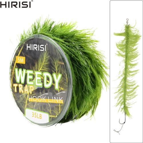 5m Carp Fishing Weed Hook Link Line Weed Effect Rigs 35Lb Carp Chod Fishing Tackle Line