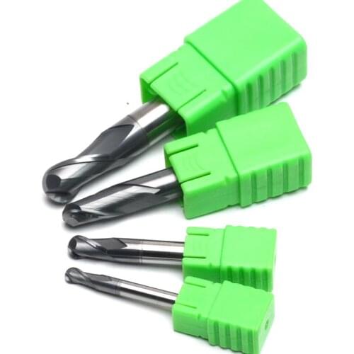 70 degrees high hardball head 2 edge tungsten steel alloy end mill coating mold cutter R0.75 1.5 2 3 4 5 6