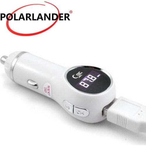 Bluetooth Car Kit FM Transmitter Hands Free AuxMp3 Player Modulator with LED Display Portable Dual USB Charger Transmissor FM