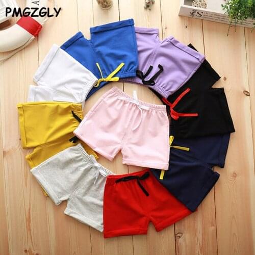 1 2 3 4 5 6 7 Year Kids Shorts 2018 New Summer Candy Color Short Pants Elastic Waist Casual Shorts for Boys Girls Kids Shorts