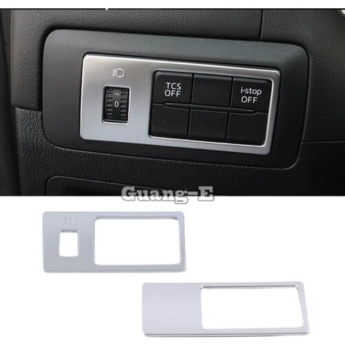 For Mazda CX-5 CX5 2012 2013 2014 2015 2016 Car Stick Cover ABS Matte Front Headlight Light Switch Button Trim Frame Panel 1pcs