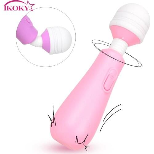 IKOKY Silicone Female Masturbator AV Magic Wand G Spot Sex Toys for Women Clitoris Stimulation Vibrator Massager