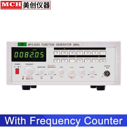 MCH 0.1Hz to 5MHz Function generator MFG-8205 with build-in frequency meter