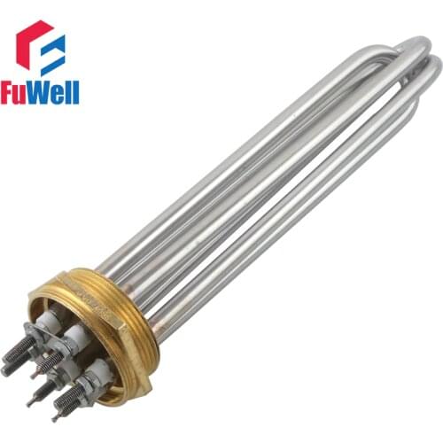 2 Inch Stainless Steel Copper Head Heating Tube 380V 6KW DN50 Electric Heater Pipe Water Boiler Heating Element
