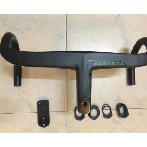 2021 New ALANERA Inner Wire DCR System Carbon Road Handlebar Integrated Carbon Handlebar For 28.6mm Fork Steer With Spacers