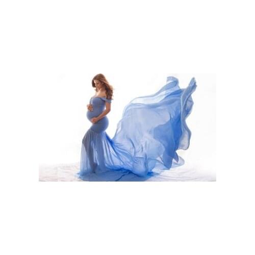 New Shoulderless Maternity Dresses Long Women Pregnancy Photography Prop Maxi Maternity Gown Dress For Pregnant Photo Shoot