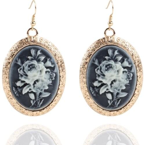 New Funny Halloween Big Round Acrylic Drop Earrings For Women Girls Punk Long Dangle Earrings Festival Charm Party Jewelry Gifts