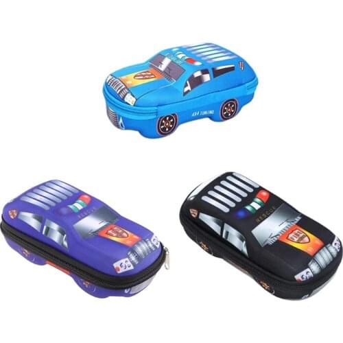 H05B Cartoon Racing Car Pencil Box Pencil Pouch Holder Built-in Hidden Storage Pocket for Kids c Children Teenagers