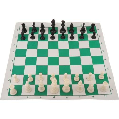 Portable Chess Set 38x8cm with Storage Bag for Kids Beginners