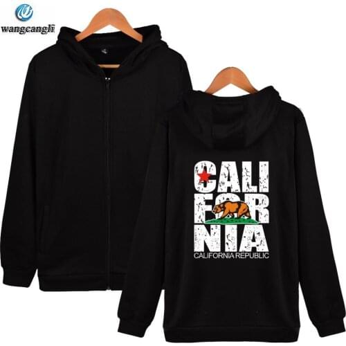 California printed hoodies women/men USA California Flag Bear hoodie sweatshirt long sleeve Jacket coat unisex clothes