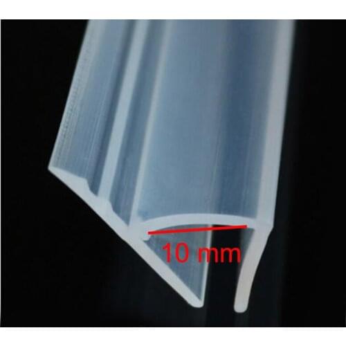 H shape bath shower glazing door silicone rubber seal strip windproof weatherstrip for 10mm glass