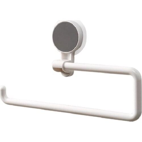 Non-Trace Suction Disk Non-Punching Rack Bathroom Kitchen Towel Roll Paper Rack Multi-Functional Kitchen Towel Hanger