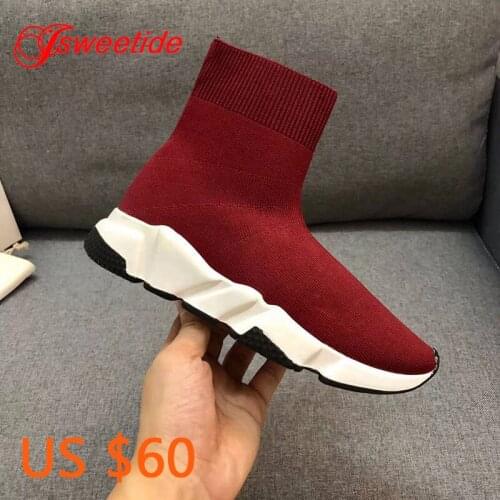 Womens Stretch Fabric Brand Shoes Women Socks Flats Platform Breathable Hiking Shoes Mesh Mesh Lightweight Leisure Women Boots