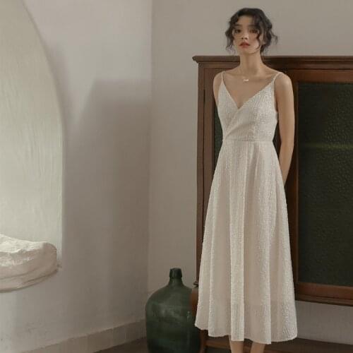 Women Long White Sequins Slip Dress Summer 2021 Runway Elegant Backless Korean Maxi Dresses Party Female Beach Vacation Vestidos