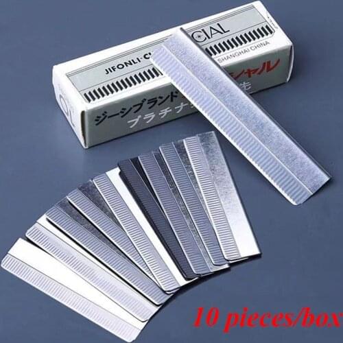 10pcs/set Eyebrow Trimmer Razor Blade Stainless Steel Microblading eyebrow Knife for Permanent Makeup Brow Tattoo Beauty Tool