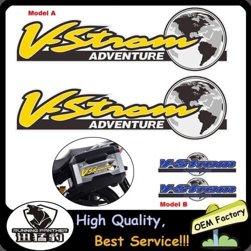 2x Tail Top Side Panniers Luggage Aluminium Box Case Decal Sticker For Suzuki V-STROM DL 1000 650 250 SPORT ADVENTURE TOURER