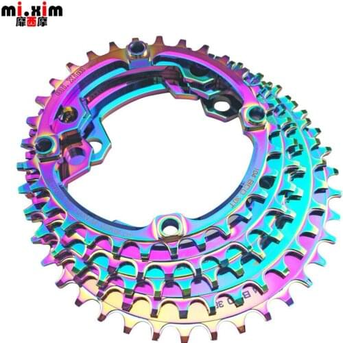 2021New Bicycle Chainwheel 104BCD Round Shape Narrow Wide 30T/32T/34T/36T/38T MTB Crankset Bicycle Parts